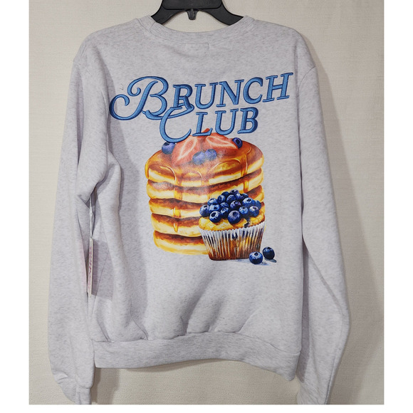 Brunch club women's gray sweatshirt size medium - Picture 1 of 7